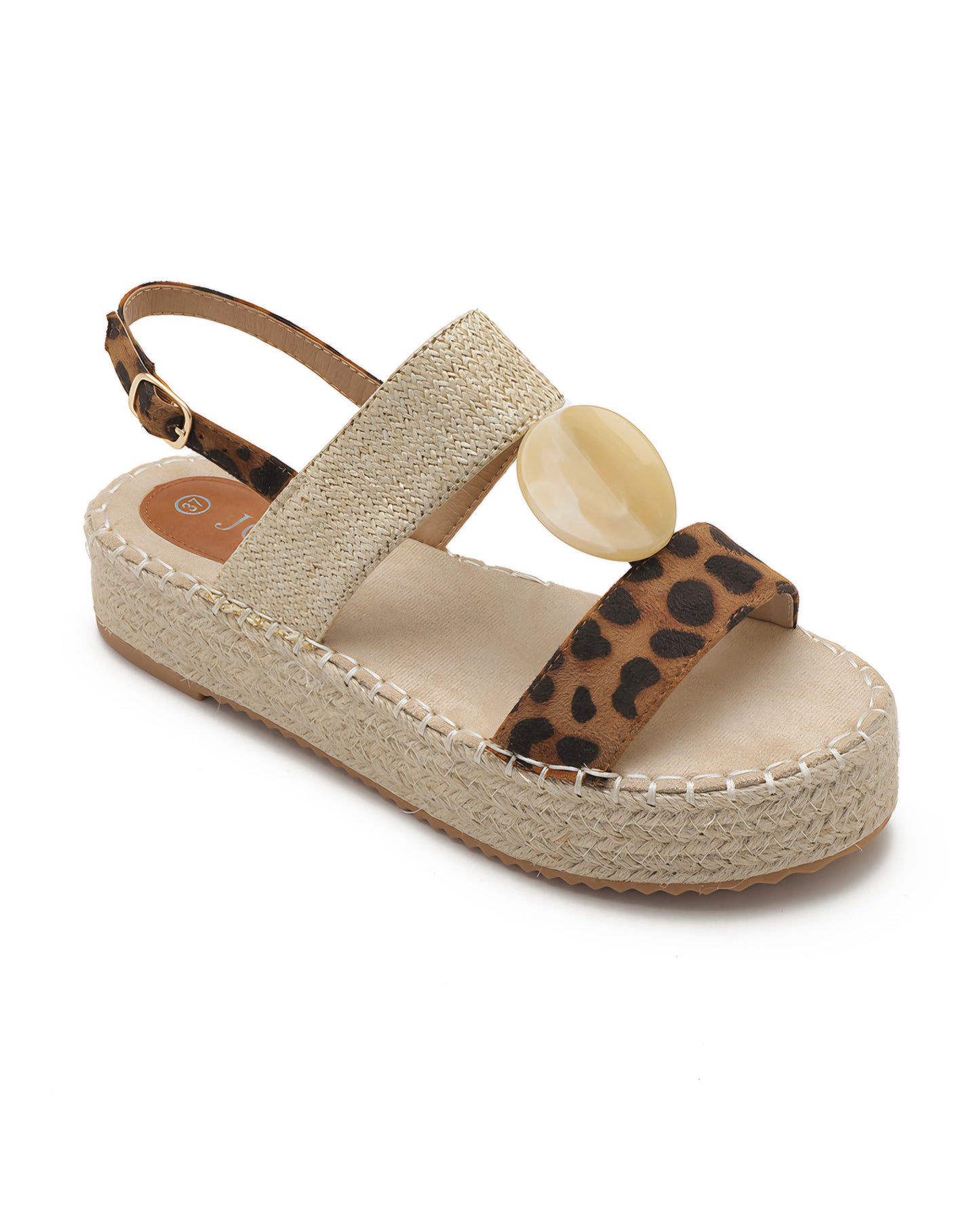 SANDALES compensées VALERIE LEOPARD