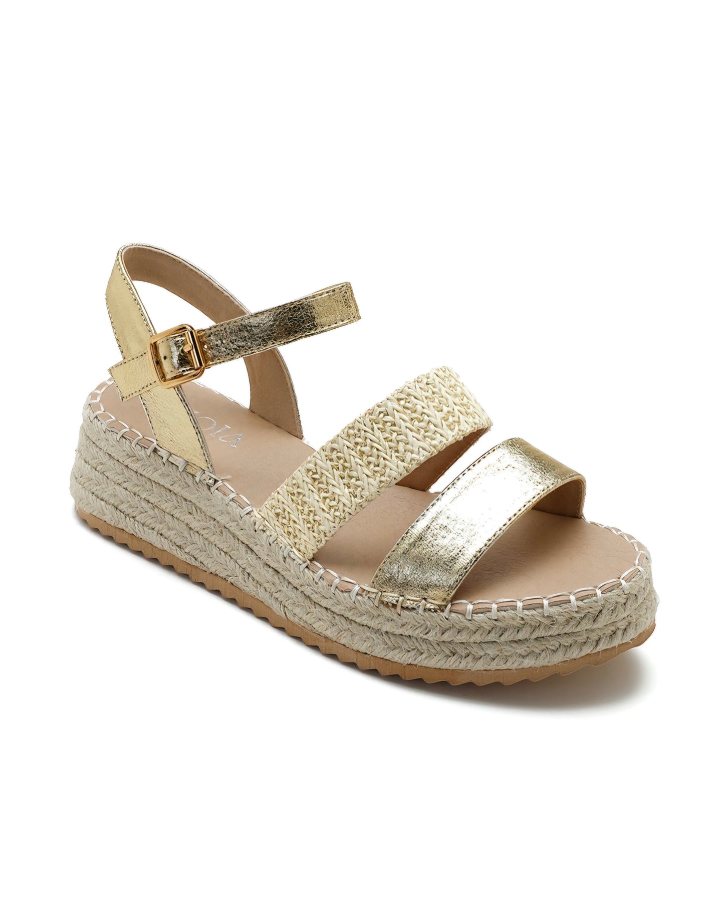 SANDALES compensées ALEZIA GOLD