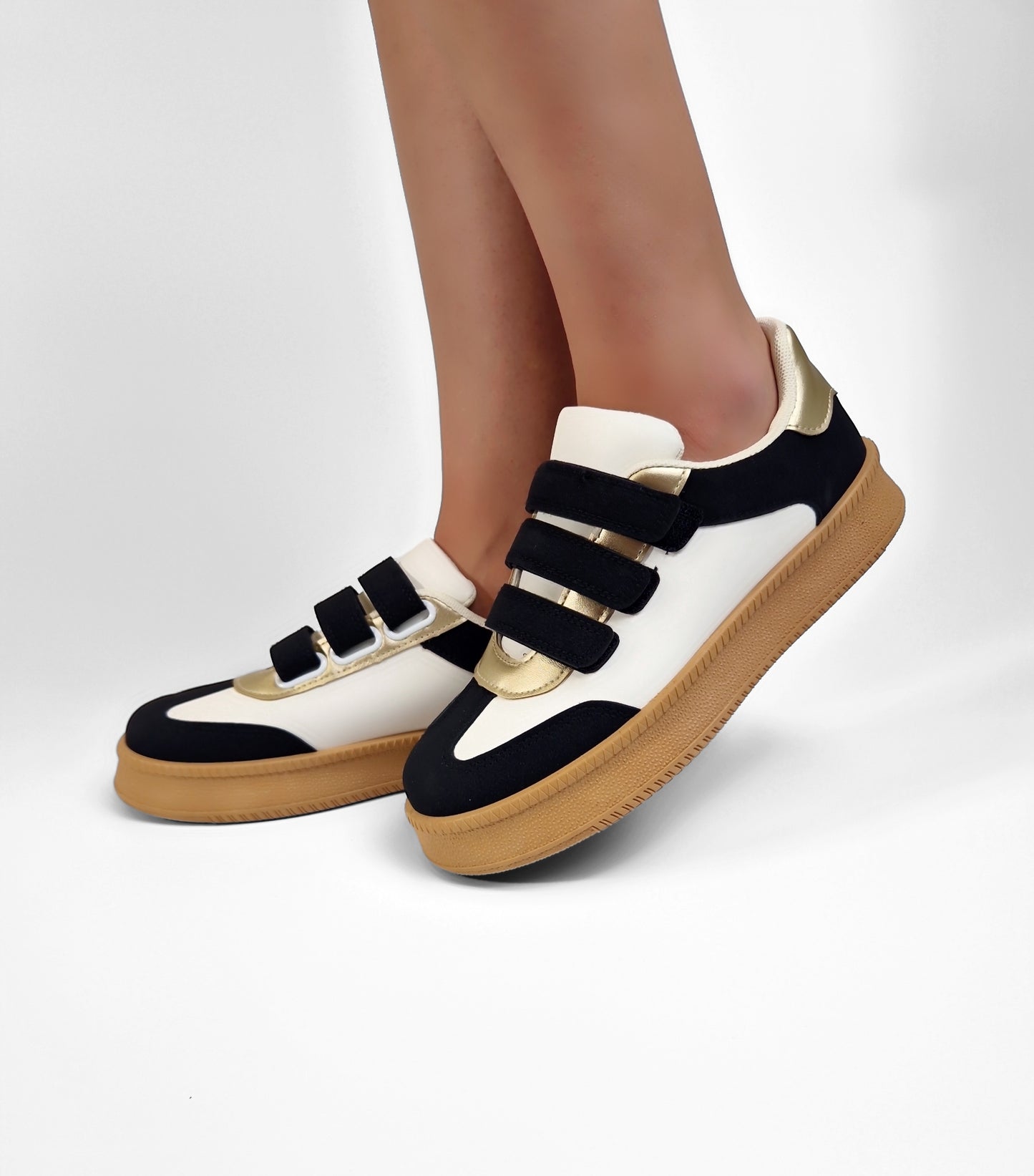 BASKETS femme scratch LINDA NOIRE