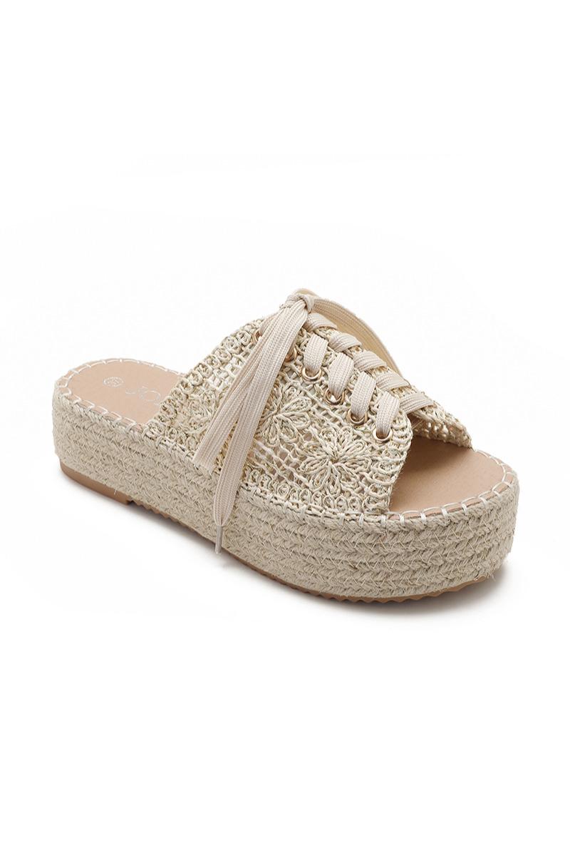 SANDALES compensées femme élisa BEIGE