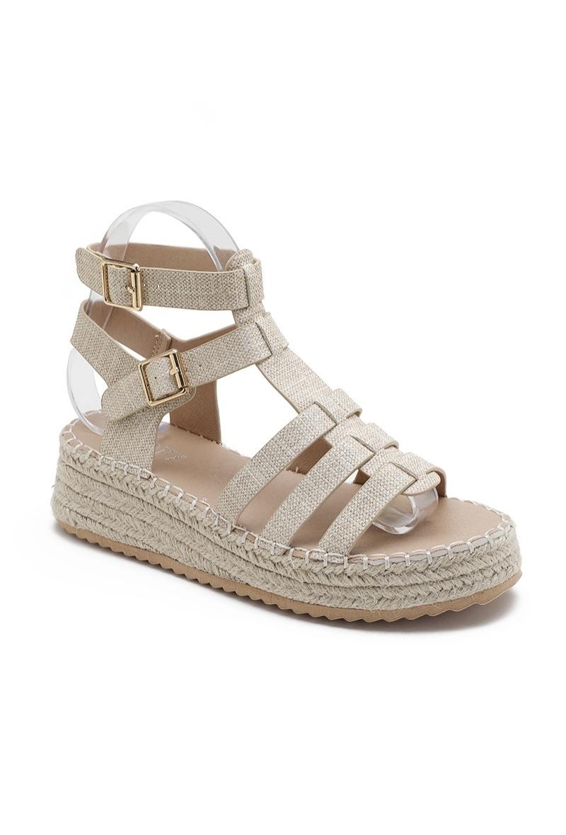 SANDALES compensées femme GLORIA BEIGE