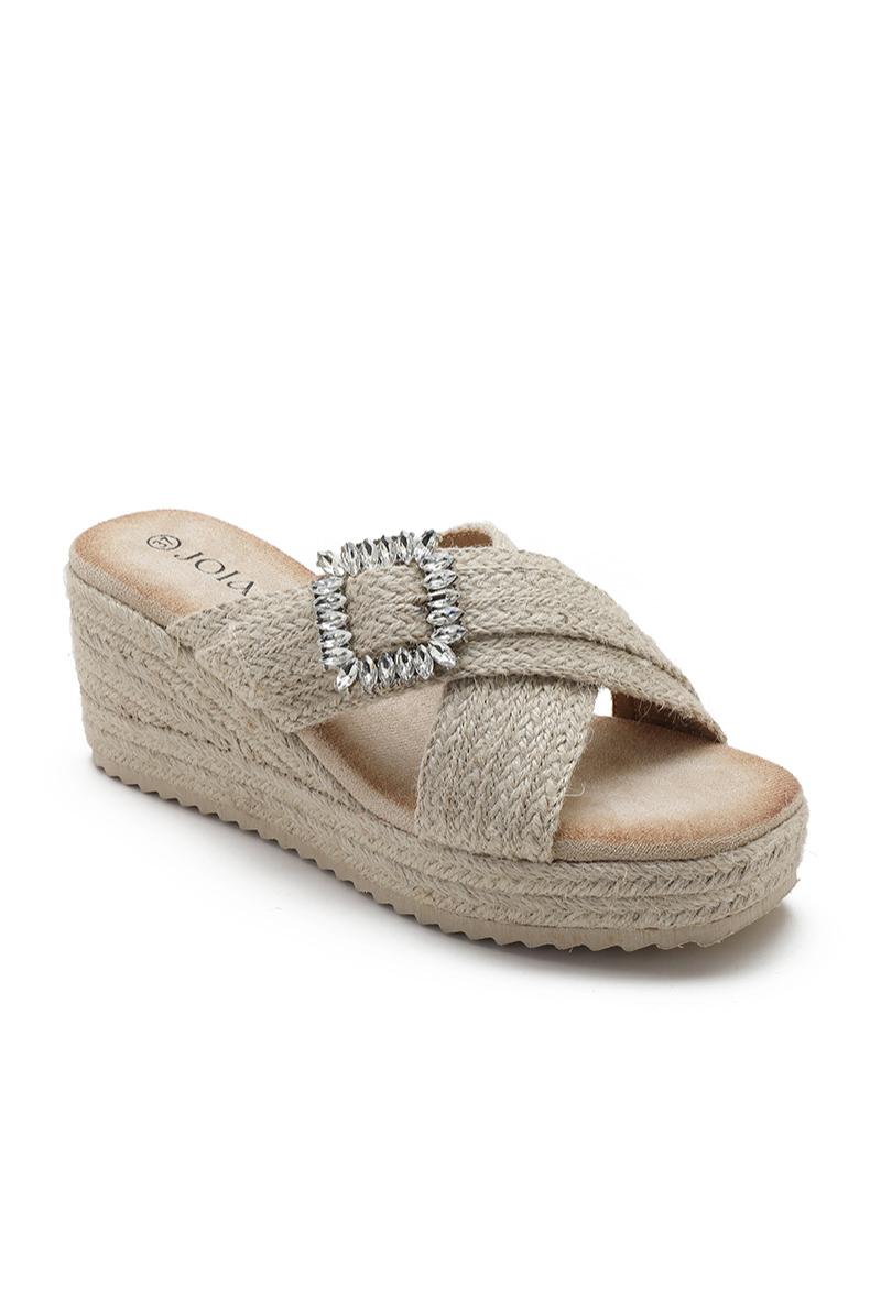 SANDALES compensées femme SADIA BEIGE