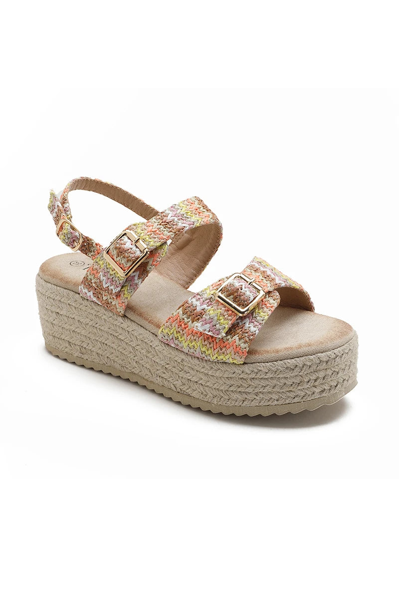 SANDALES compensées femme LILIANE multicolore