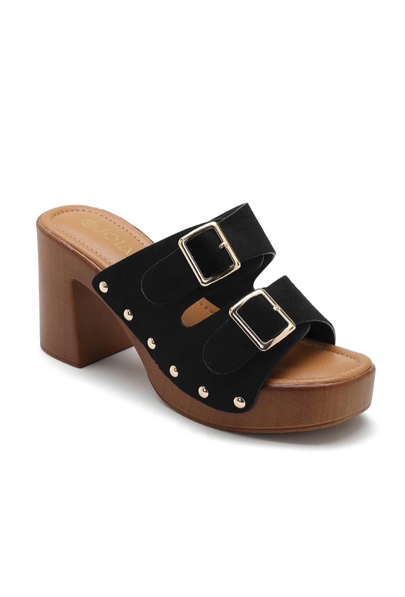 mules à talons sabot femme MELINDA NOIRE