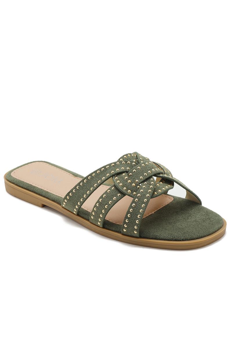 sandales plates femme ZELIE kaki