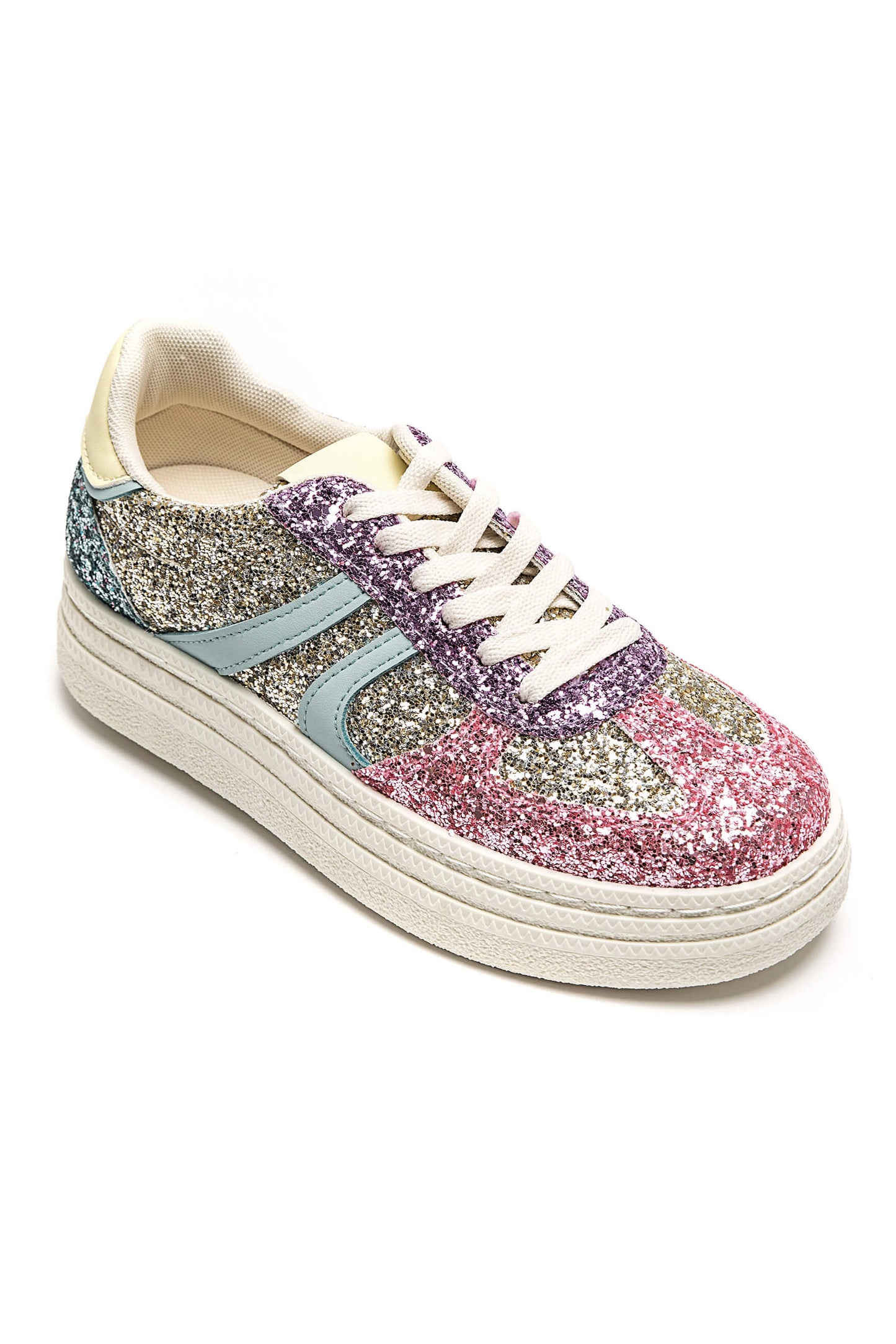 BASKETS plates paillettes femmes OLYMPE MULTICOLORE