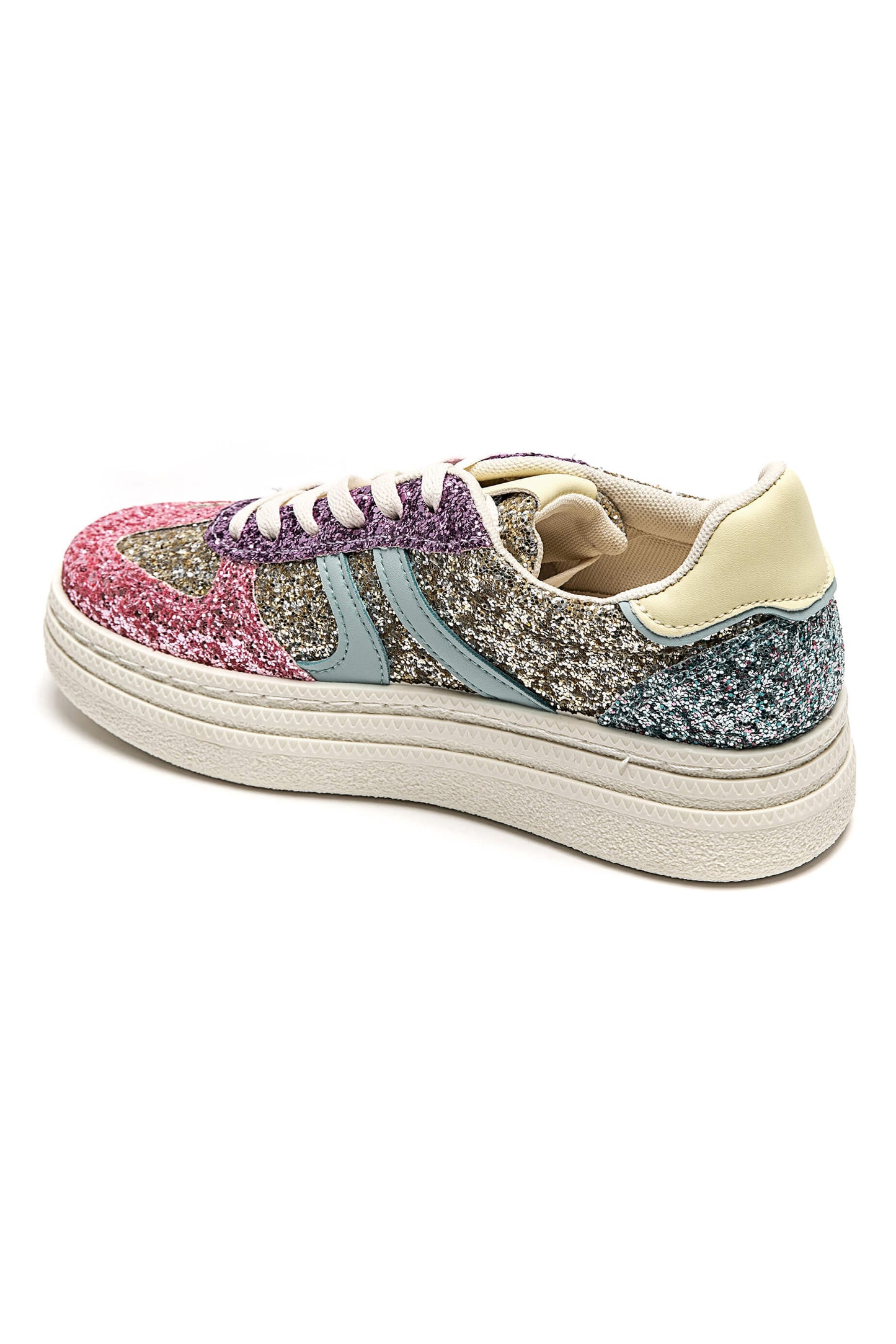 BASKETS plates paillettes femmes OLYMPE MULTICOLORE