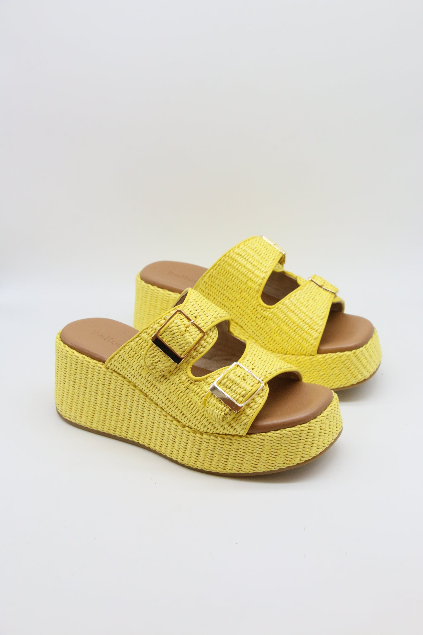 SANDALES compensées à brides femme OLGA JAUNE