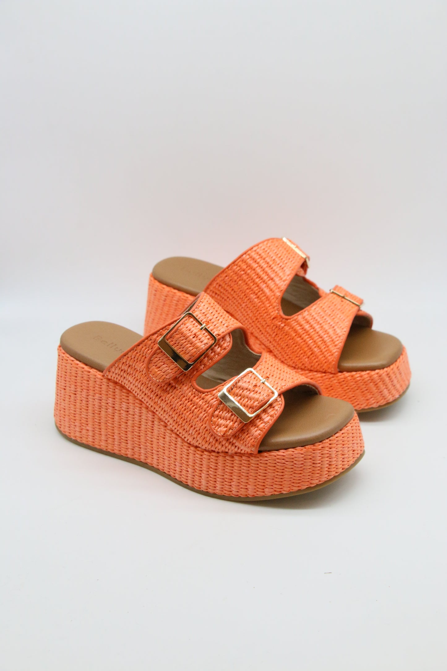 SANDALES compensées à brides OLGA ORANGE