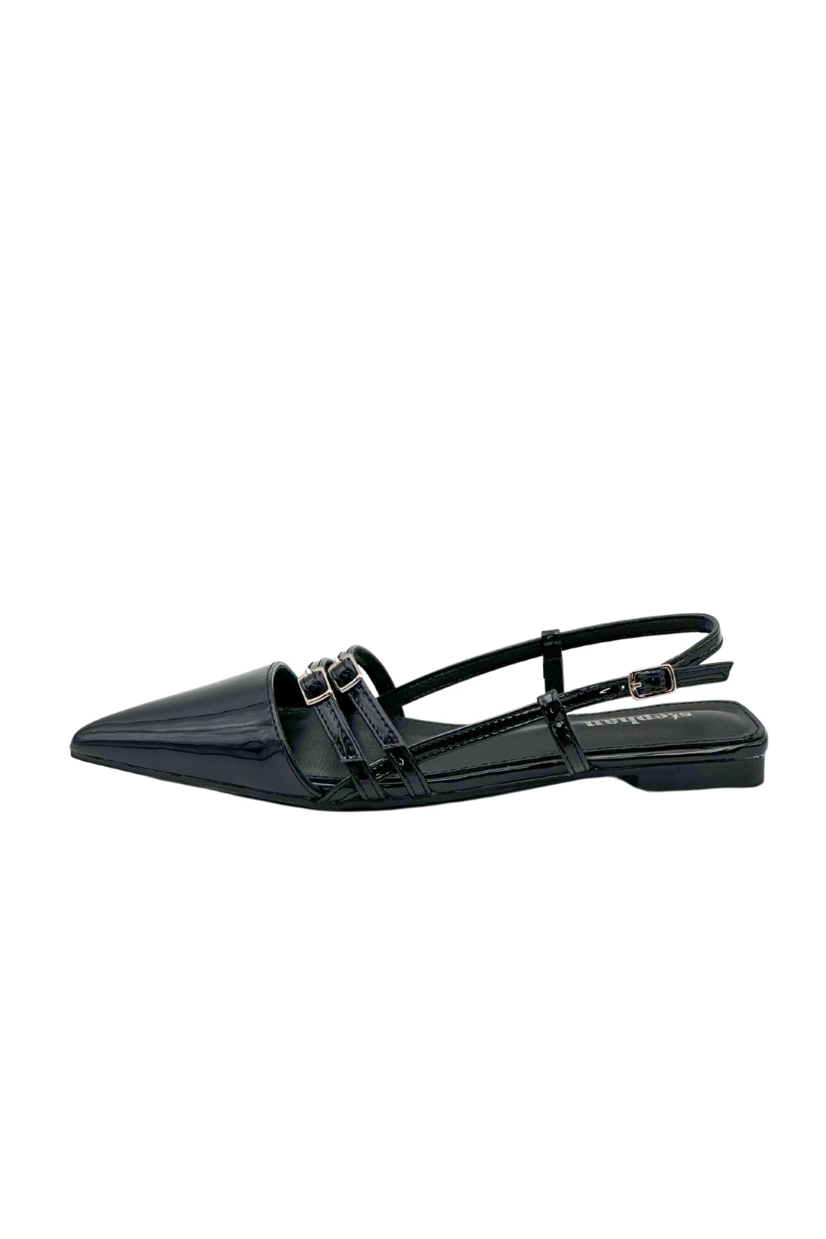 SANDALES plates avec bride femme TINA NOIRE VERNIS