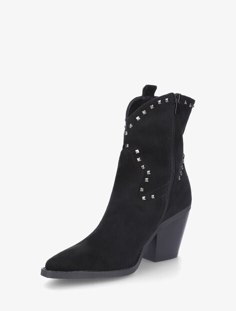 BOTTINES santiags femmes cloutées FIONA NOIRE