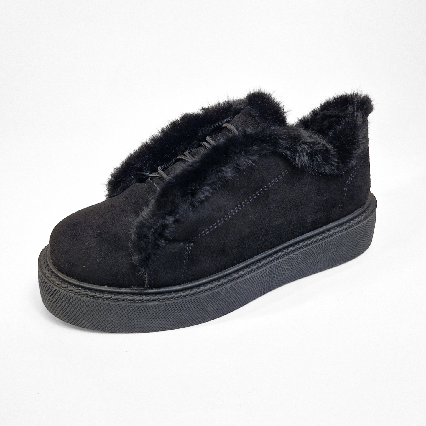 BASKETS femmes fourrées MERYL NOIRE