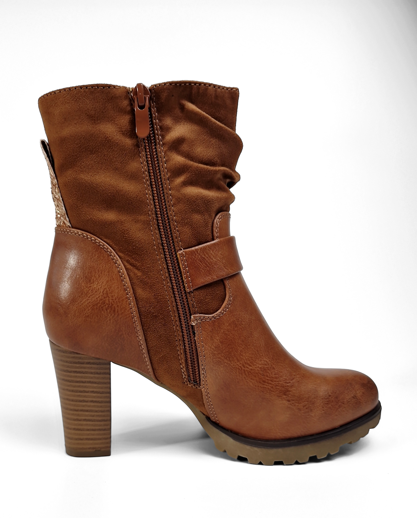BOTTINES femmes à talons CLARISSE CAMEL
