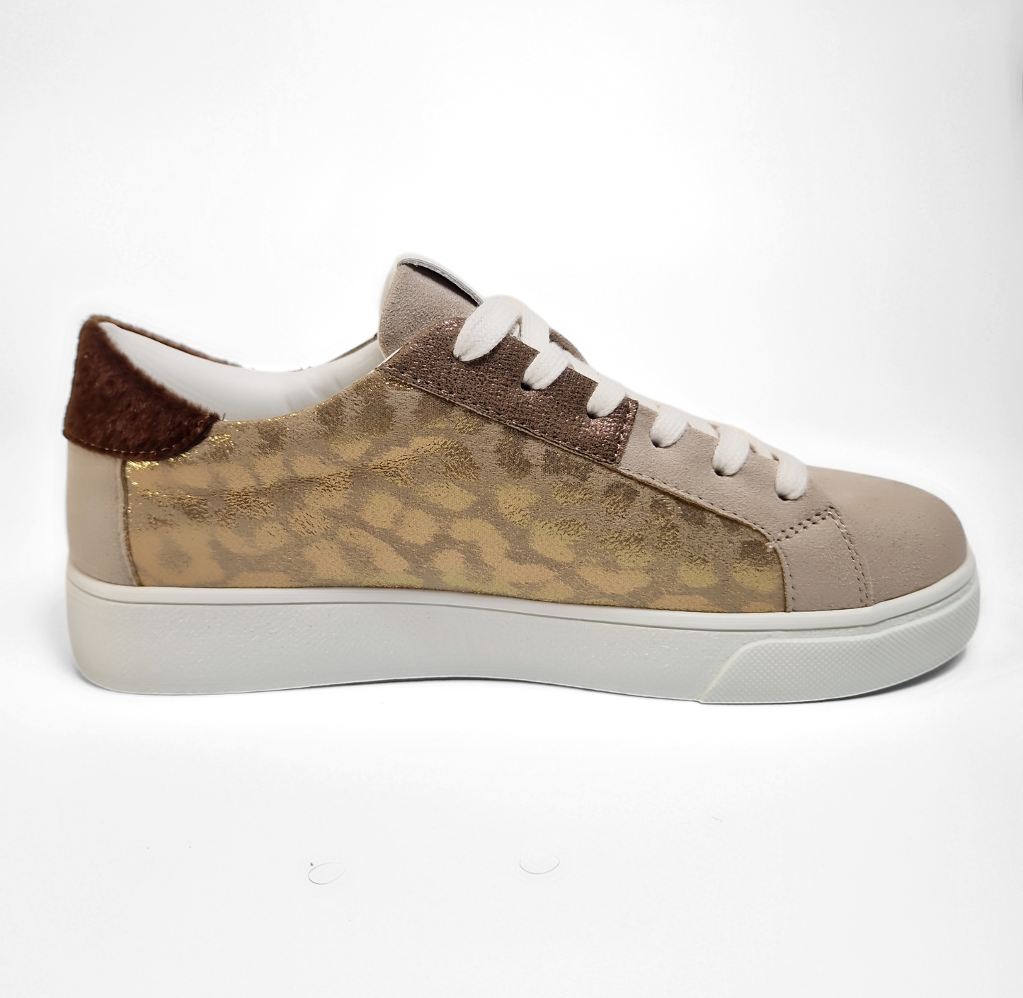 BASKETS étoile léopard femme KIM TAUPE