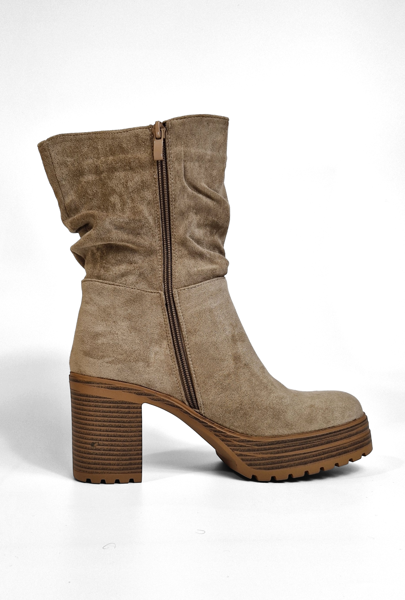 BOTTINES femmes à talon et plateforme FAUSTINE KAKI