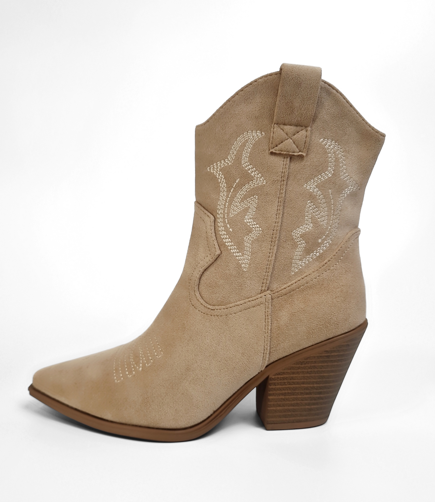BOTTINES santiags femmes à talon SALMA TAUPE