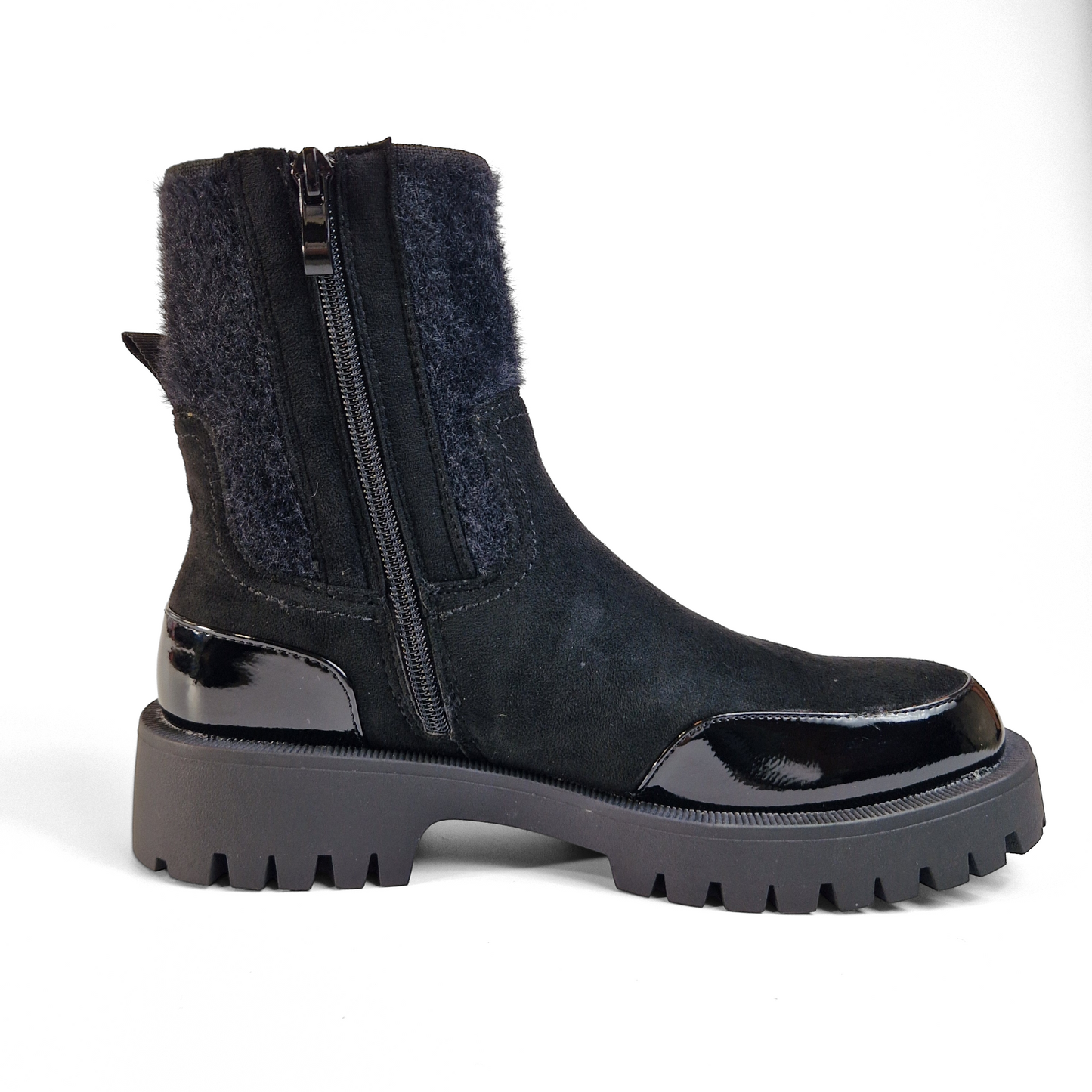 BOTTINES texturées douces femmes ALICE NOIRE