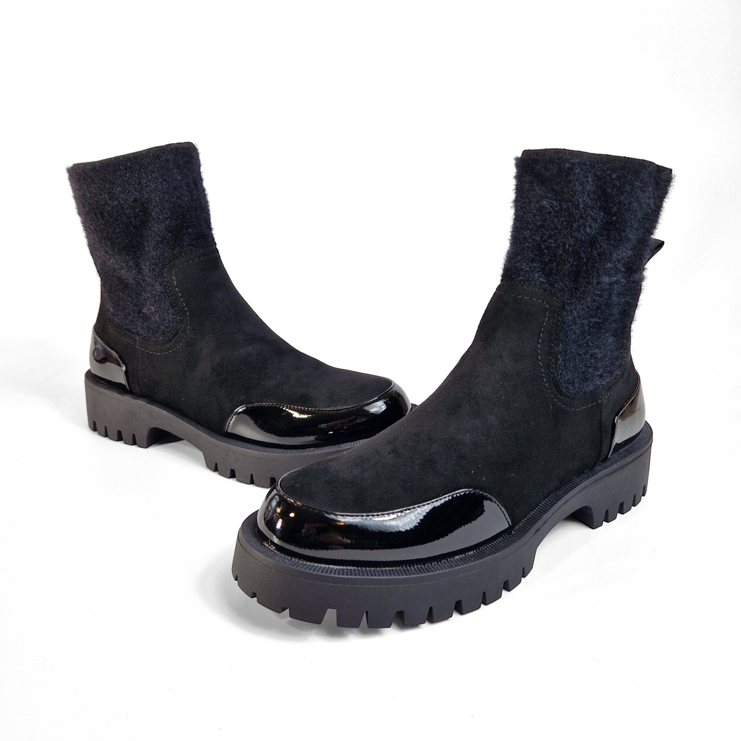 BOTTINES texturées douces femmes ALICE NOIRE