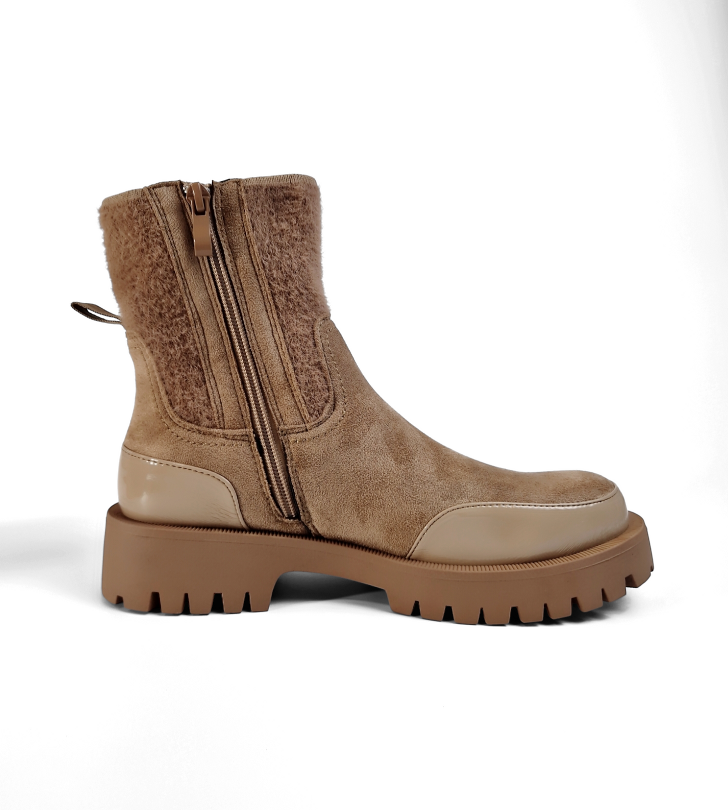 BOTTINES texturées douces femmes ALICE MARRON