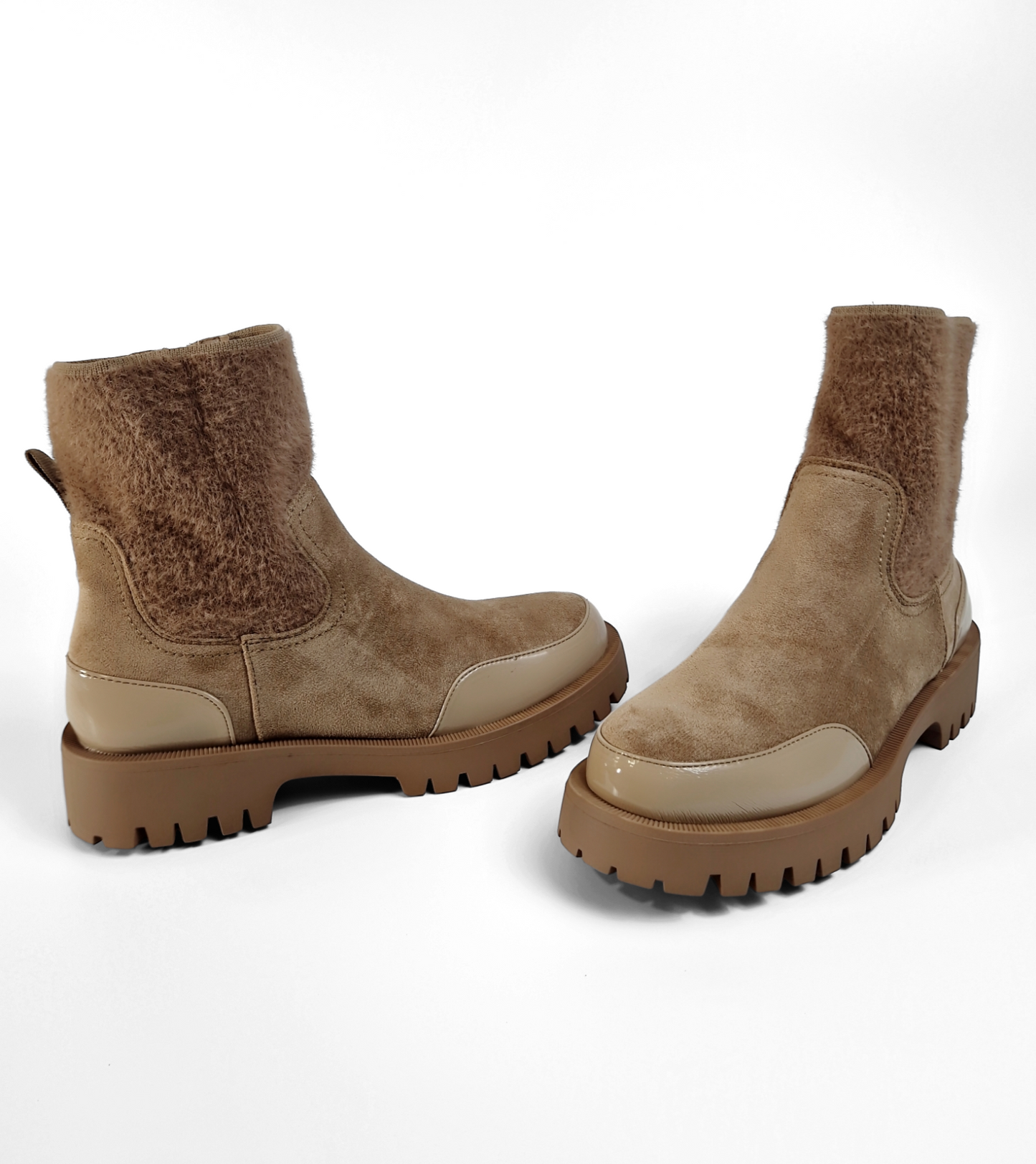 BOTTINES texturées douces femmes ALICE MARRON
