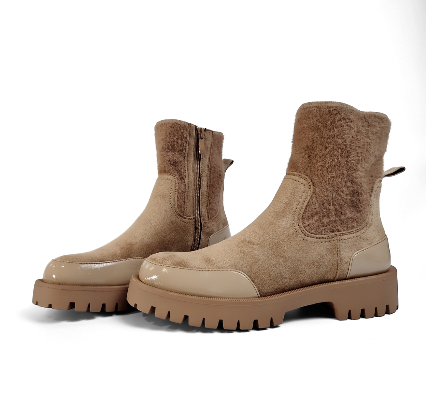 BOTTINES texturées douces femmes ALICE MARRON