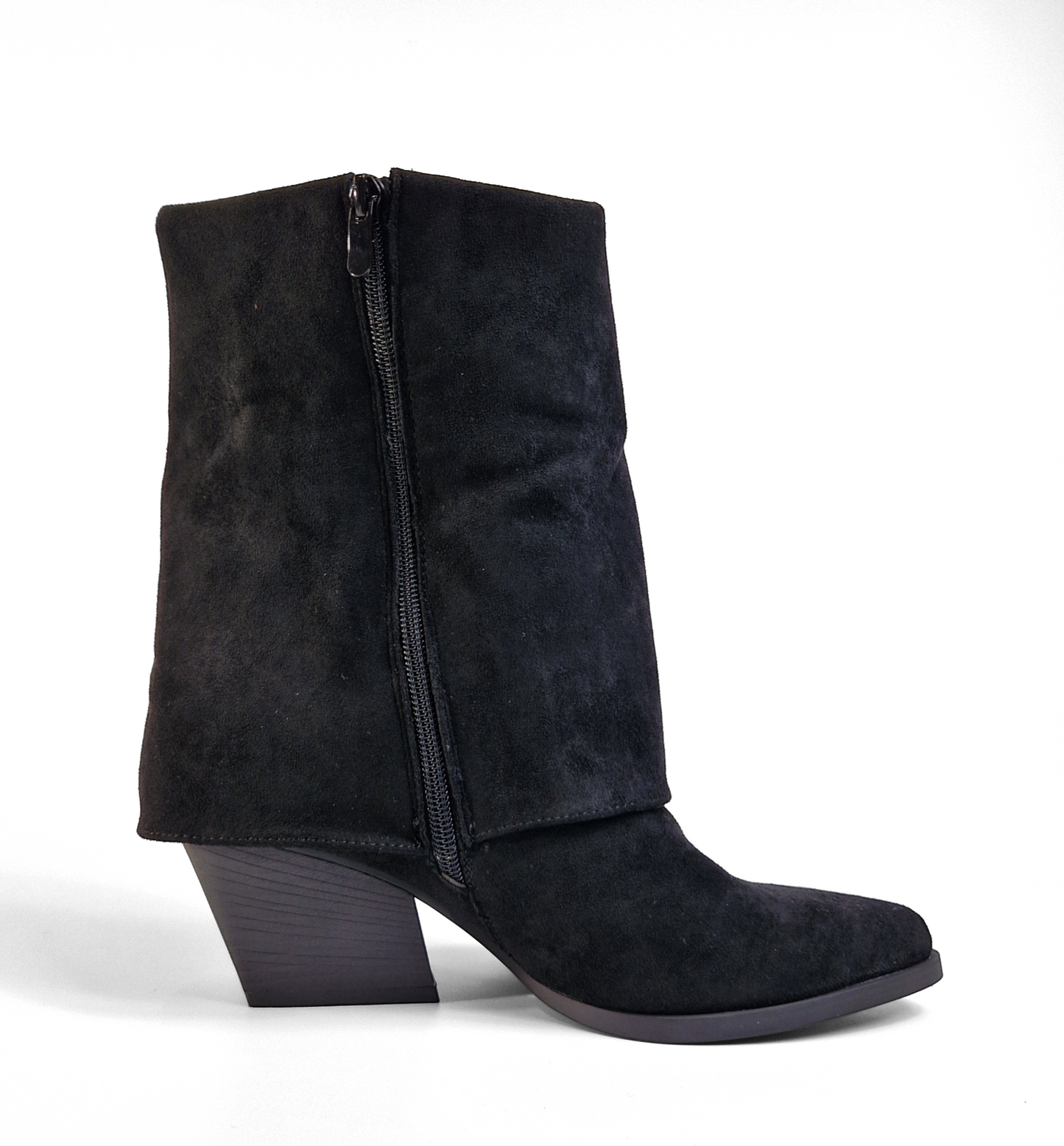 BOTTINES femmes retroussées strass ELISA NOIRE
