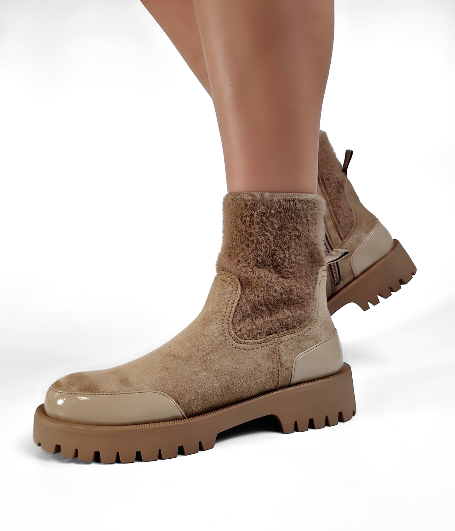 BOTTINES texturées douces femmes ALICE MARRON
