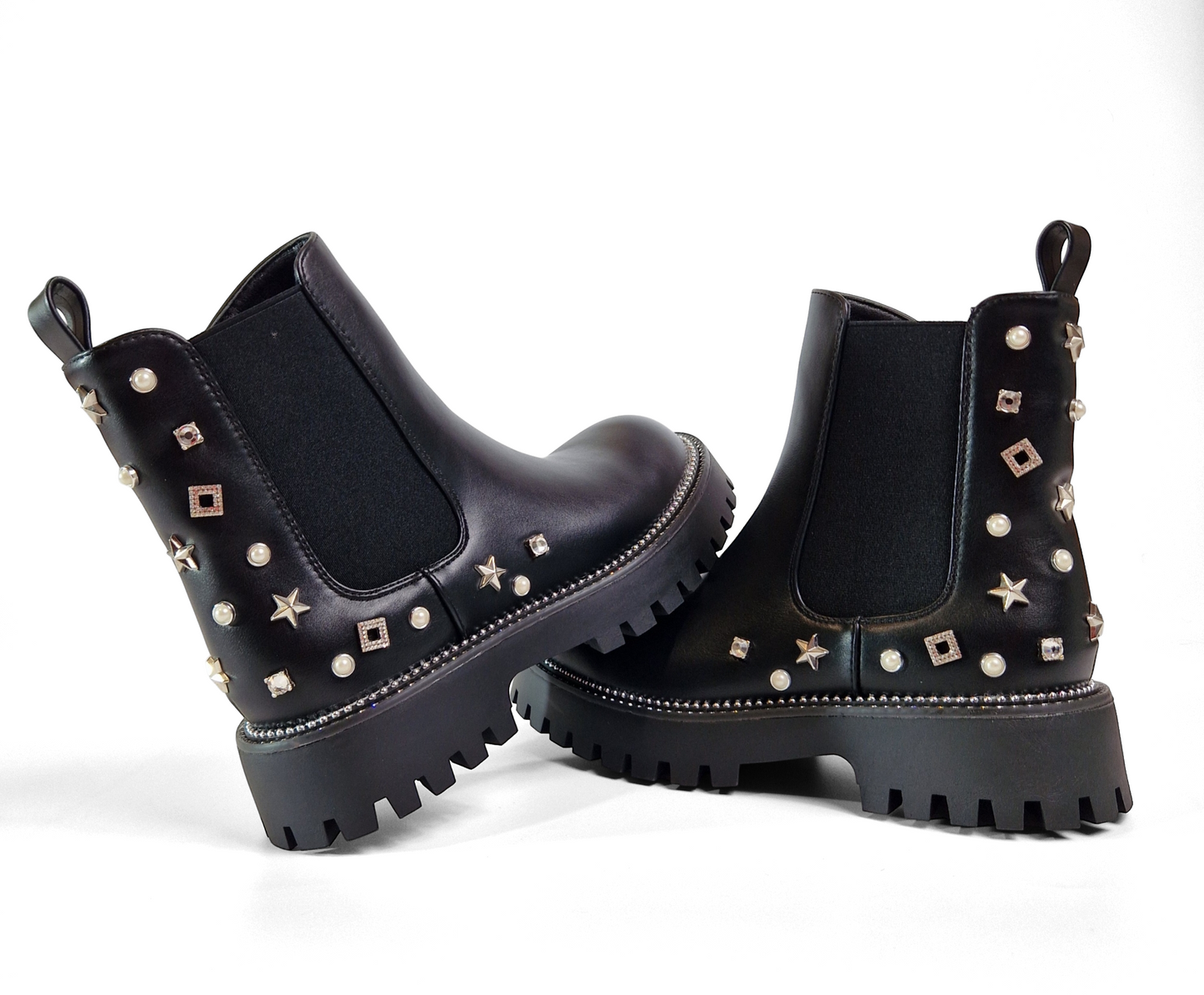 BOTTINES femmes bijoux argentés INES BLACK