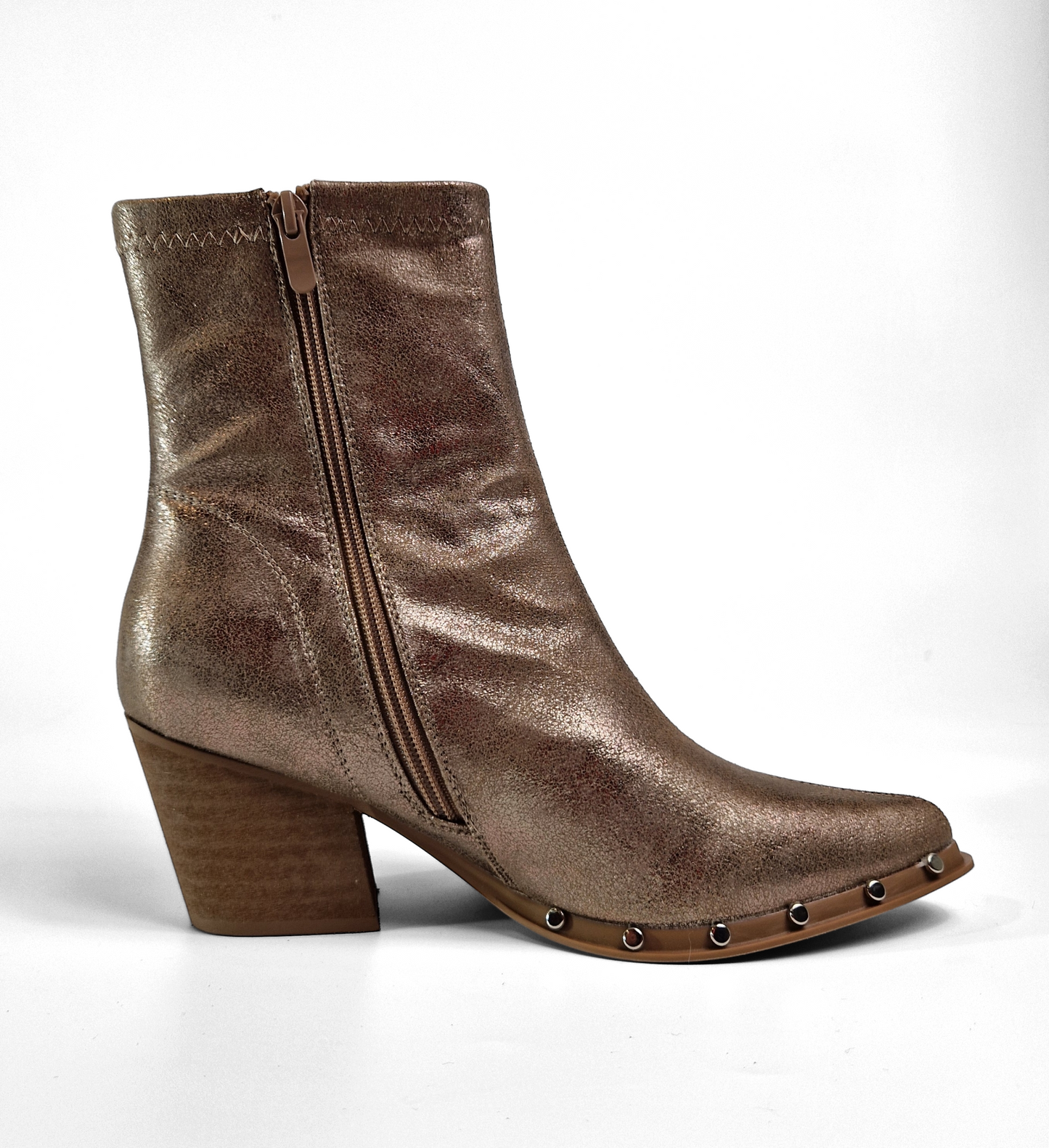 BOTTINES femmes scintillantes à talons CELESTE TAUPE