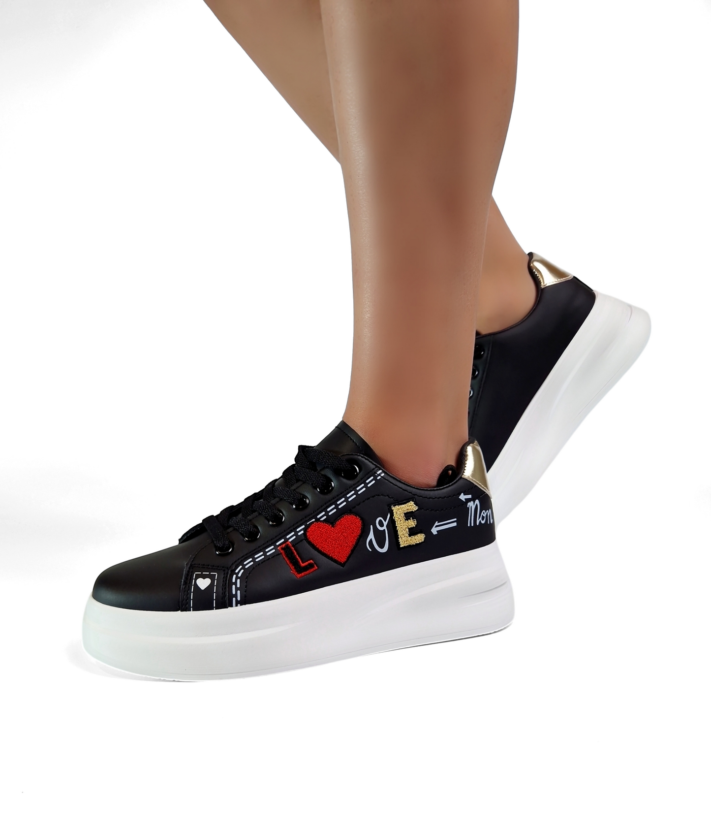 BASKETS femmes compensées CANDY NOIRE