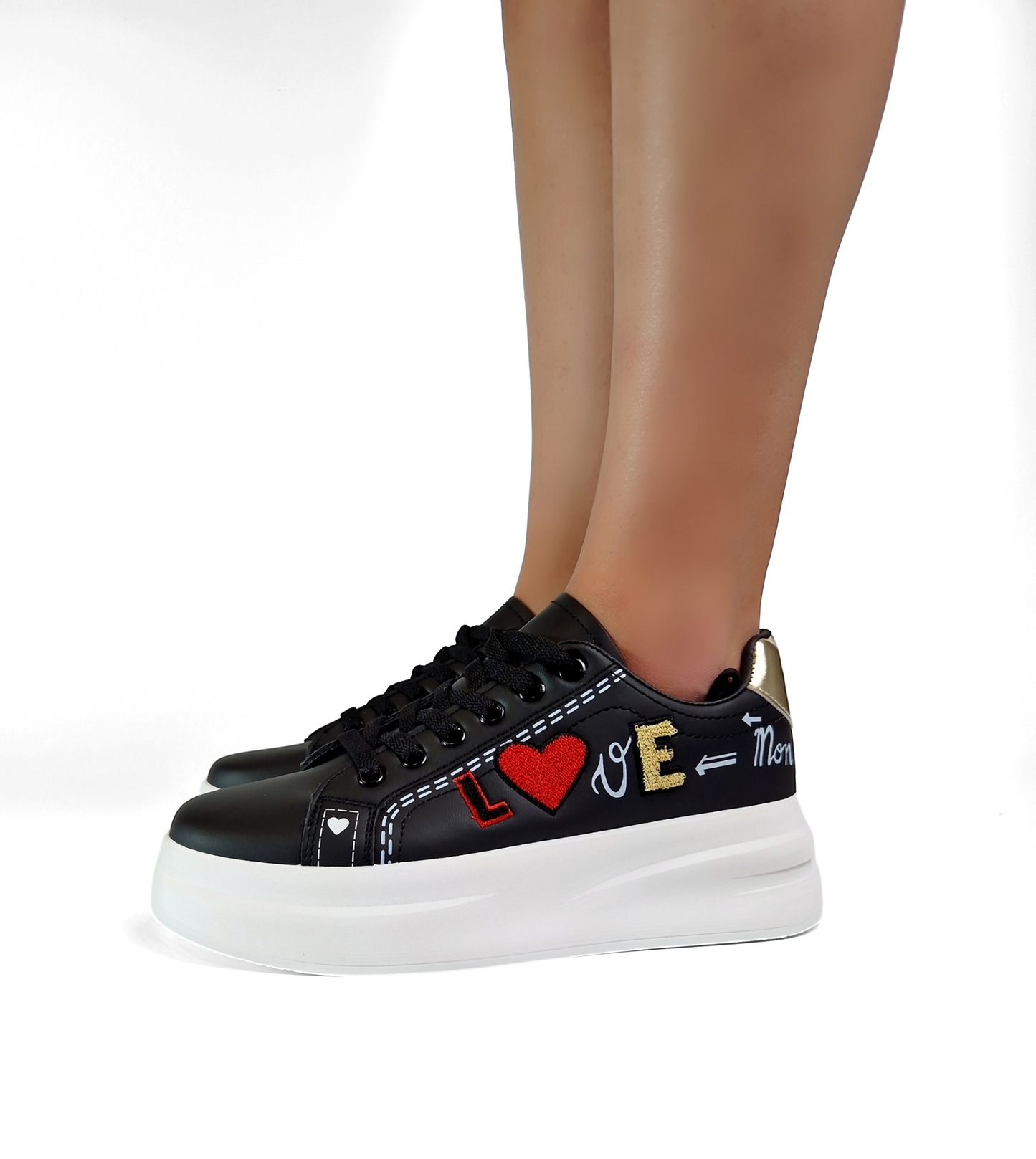 BASKETS femmes compensées CANDY NOIRE