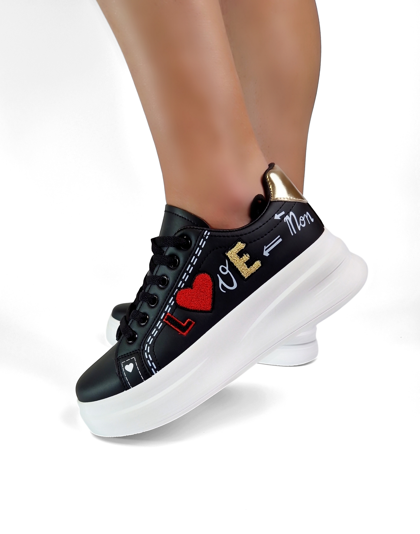 BASKETS femmes compensées CANDY NOIRE