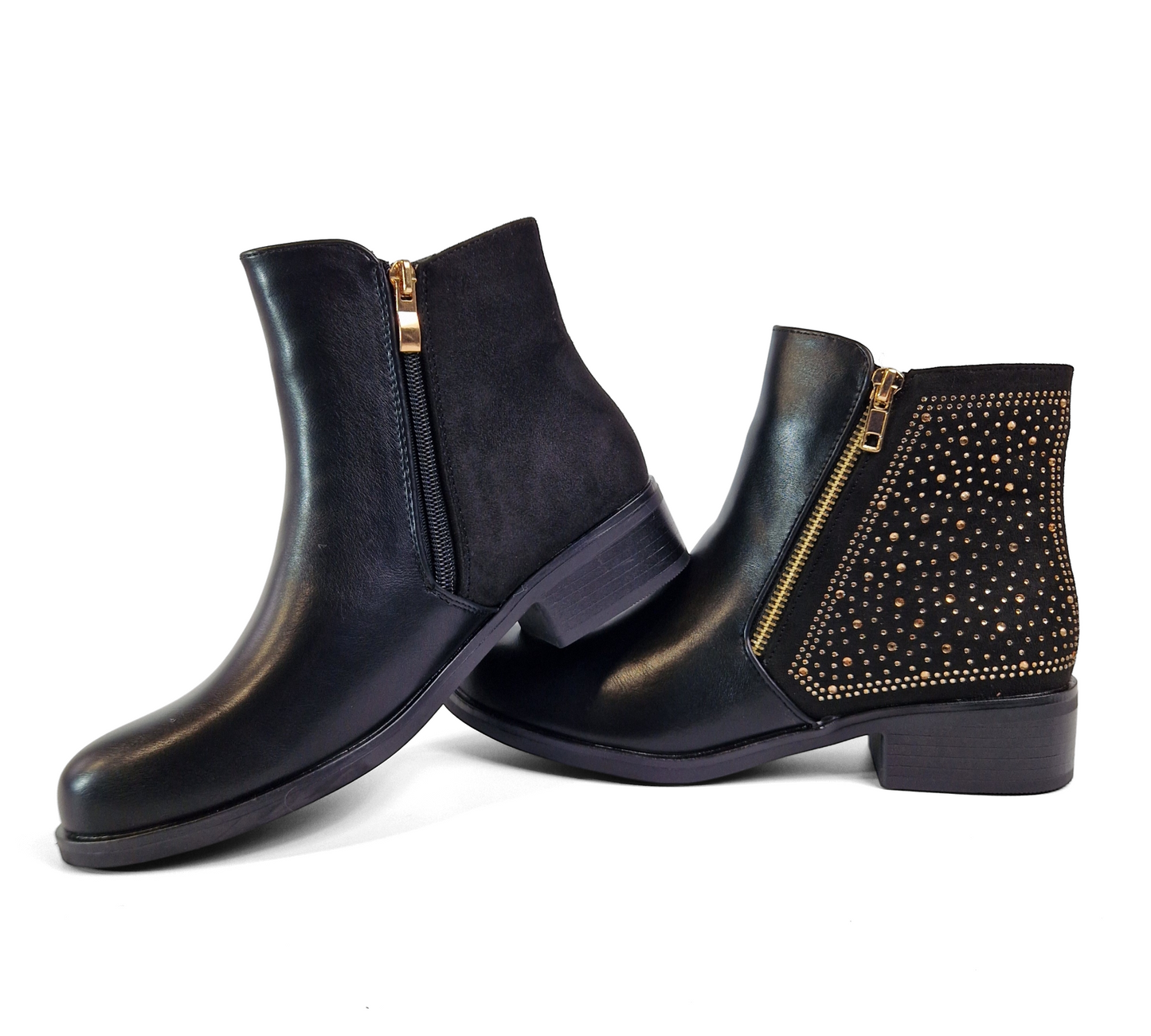 BOTTINES femmes plates JADE NOIRE