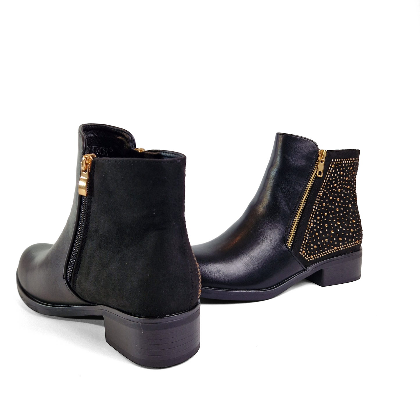 BOTTINES femmes plates JADE NOIRE