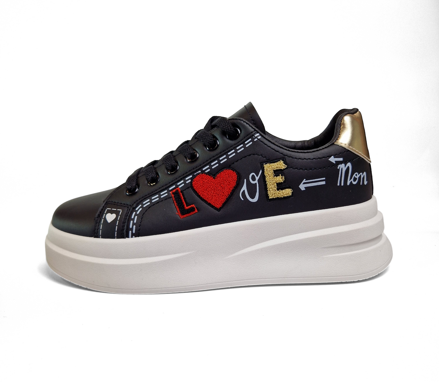 BASKETS femmes compensées CANDY NOIRE