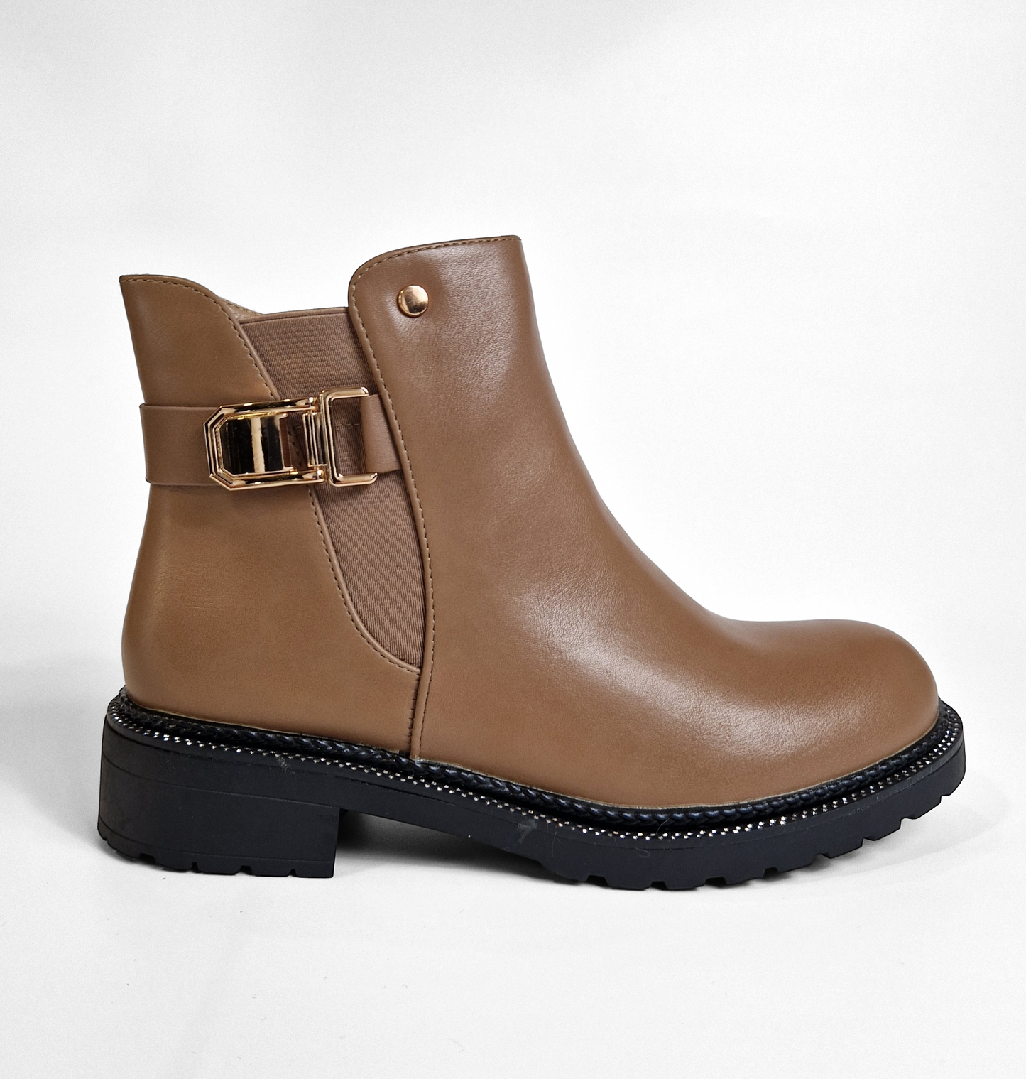 BOTTINES femmes plates LIYANA TAUPE