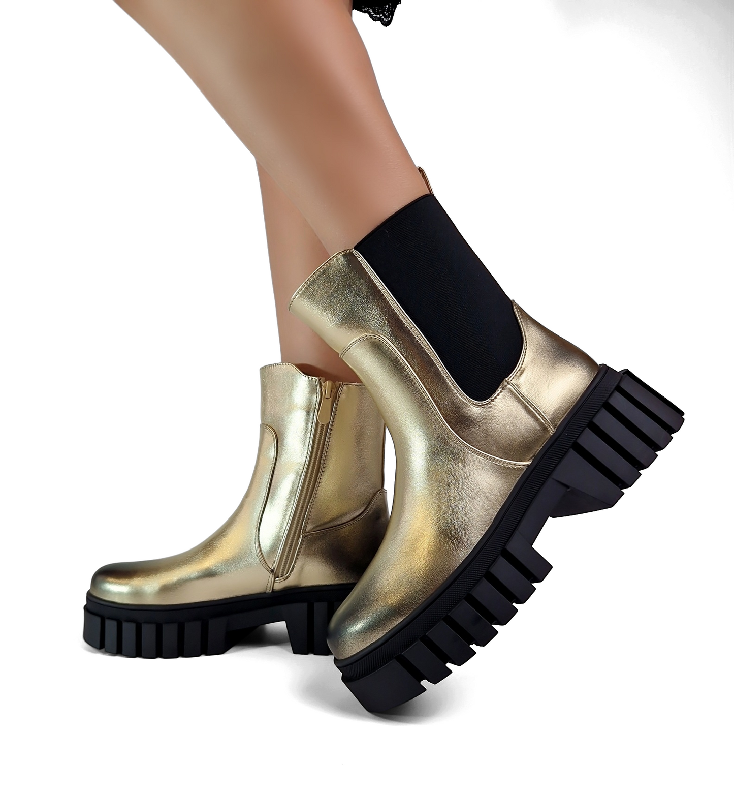 BOTTINES semelles épaisses LOUISE GOLD