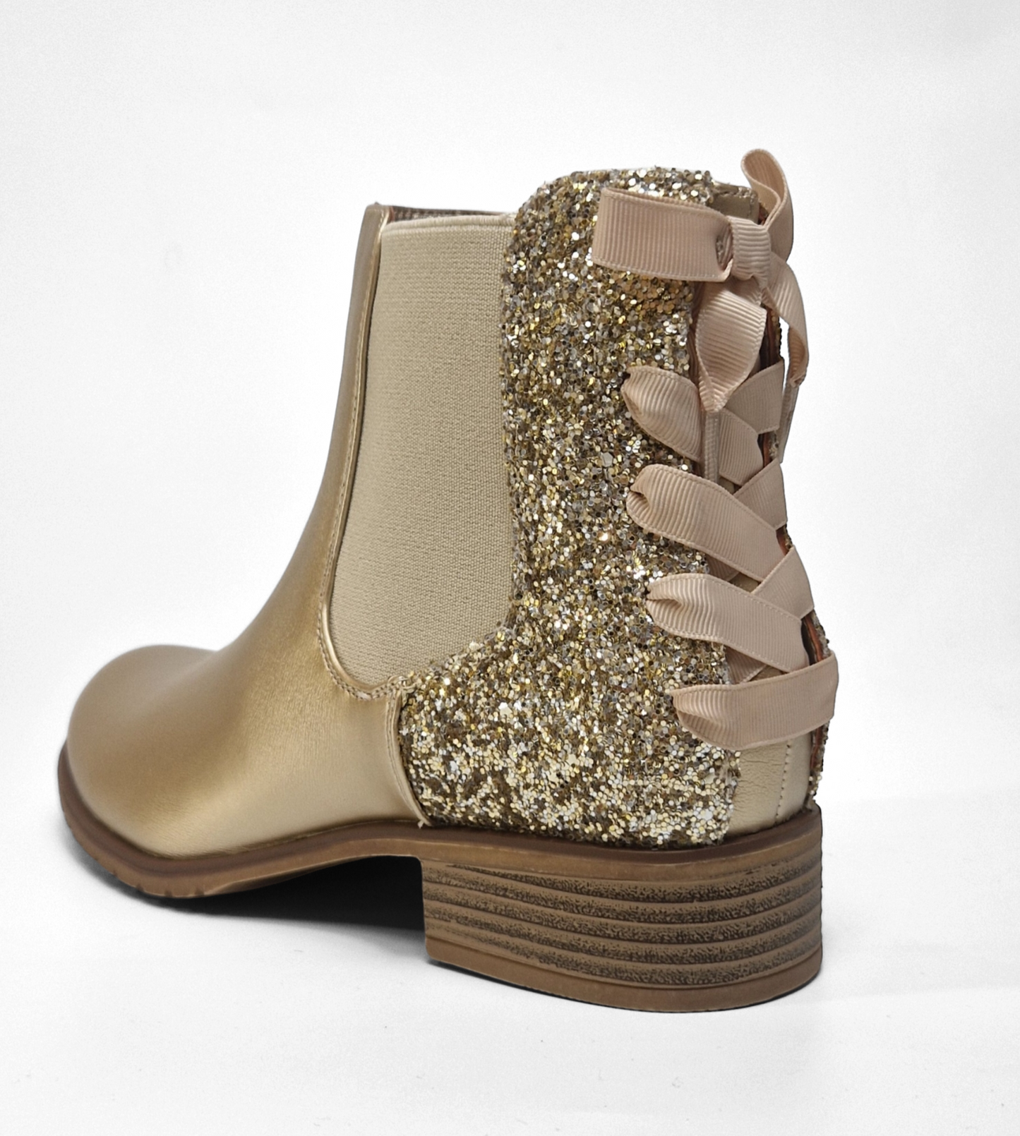 BOTTINES femmes plates pailletées LILIE GOLD