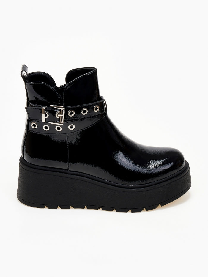 BOTTINES vernies compensées femmes MILENA NOIR