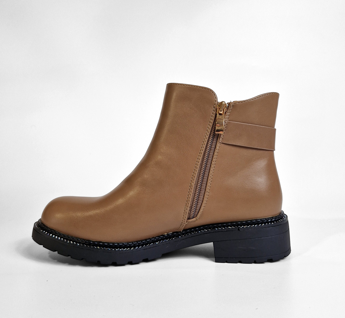 BOTTINES femmes plates LIYANA TAUPE