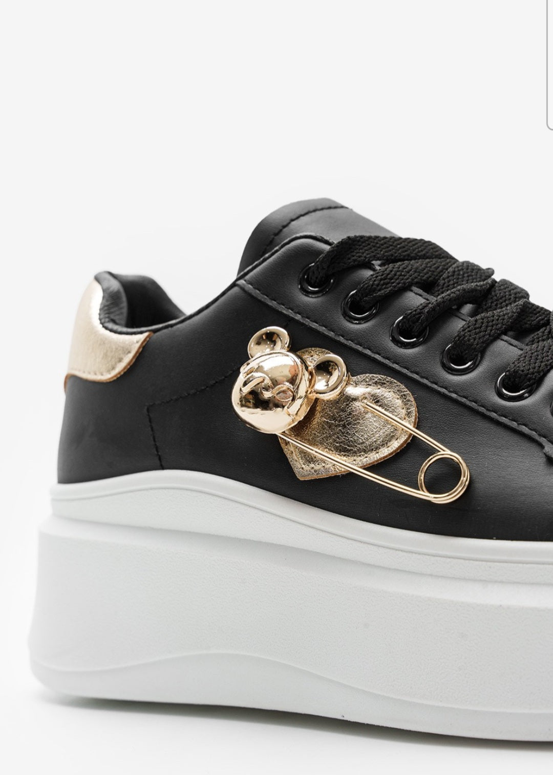 BASKETS plates femmes MINNIE NOIRE