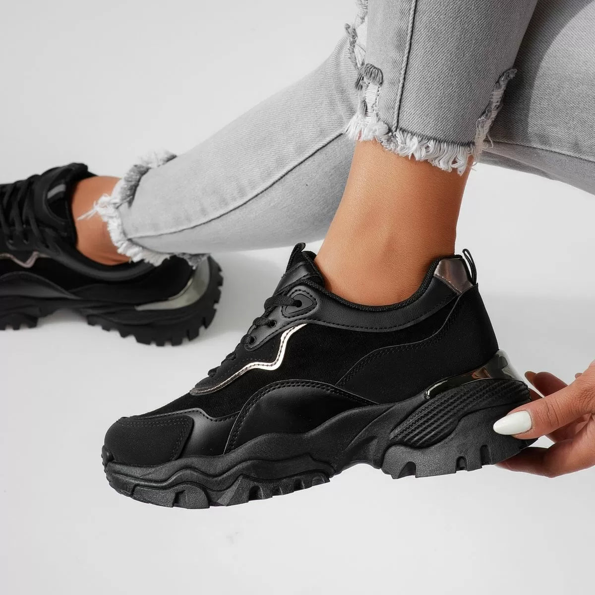 BASKETS femmes LYVIA NOIRE