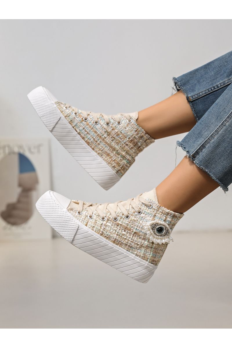 BASKETS montantes femmes PERLA MULTICOLORE