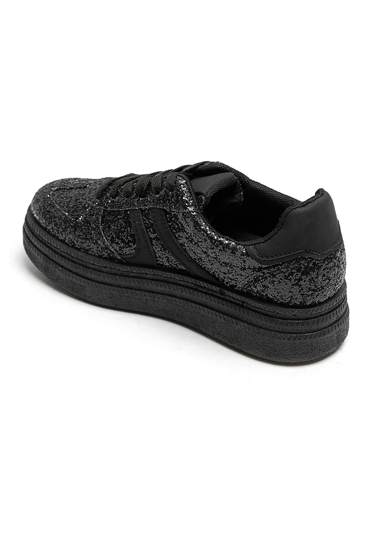 BASKETS plates paillettes femmes OLYMPE NOIRE