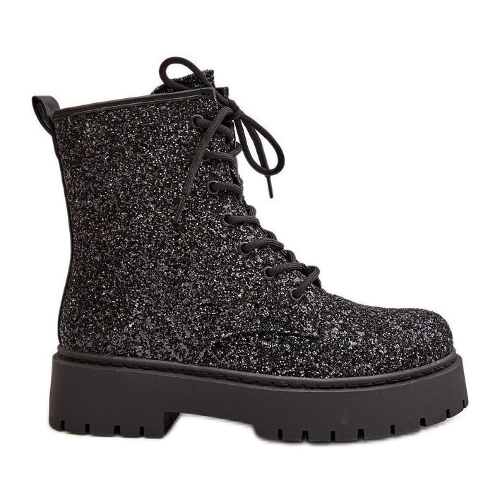 BOTTINES paillettes MAYA NOIRE