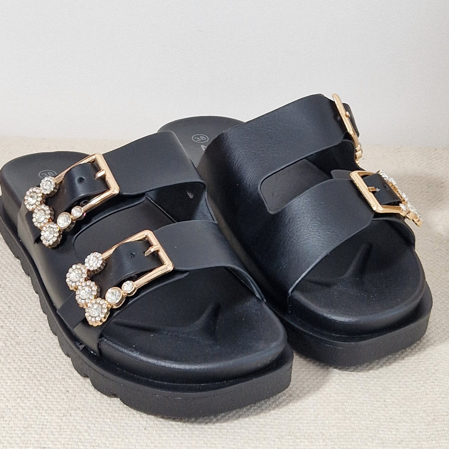 SANDALES avec bride strass femme JENNY NOIRE