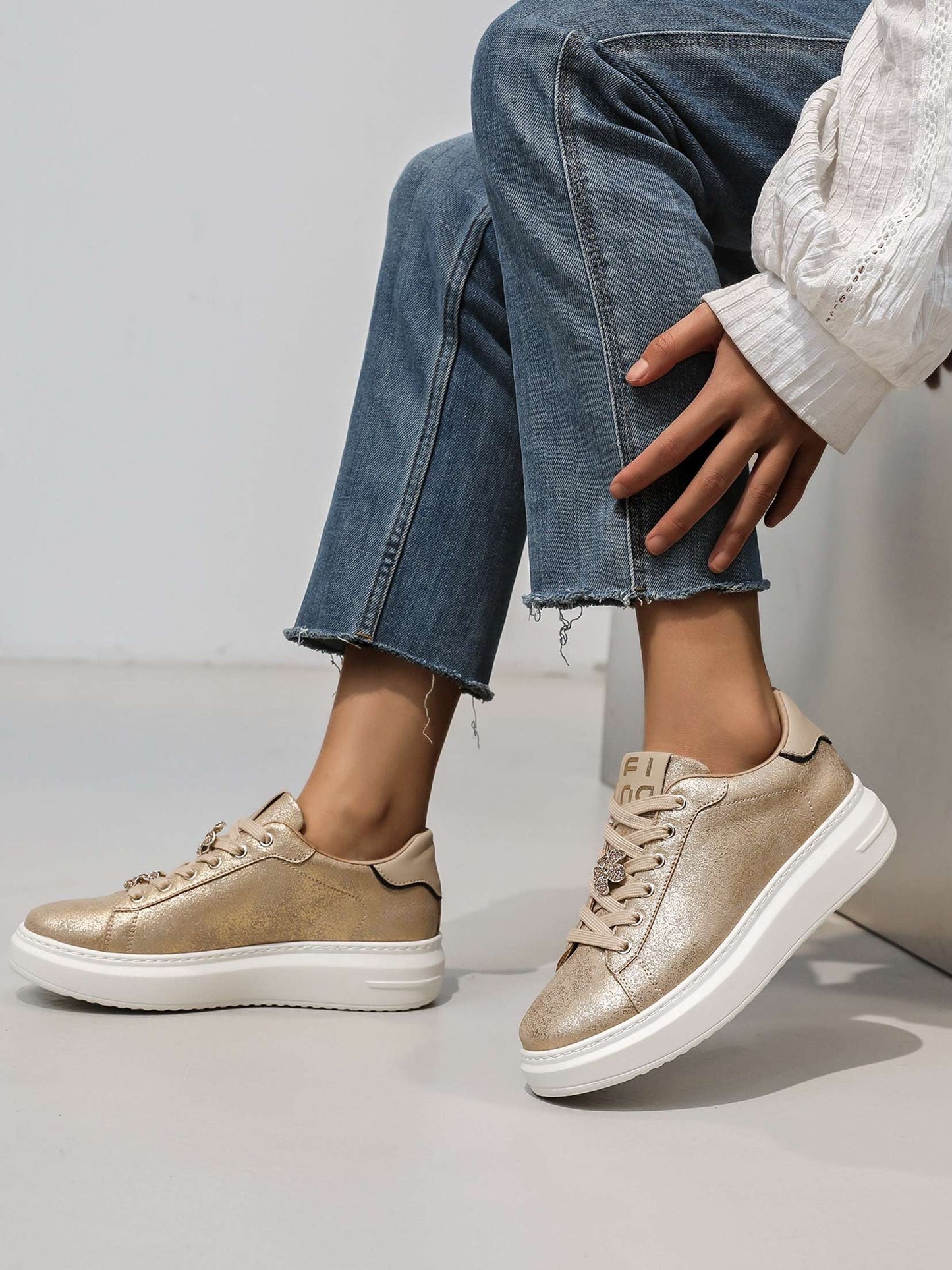 BASKETS scintillantes femmes ZOE GOLD