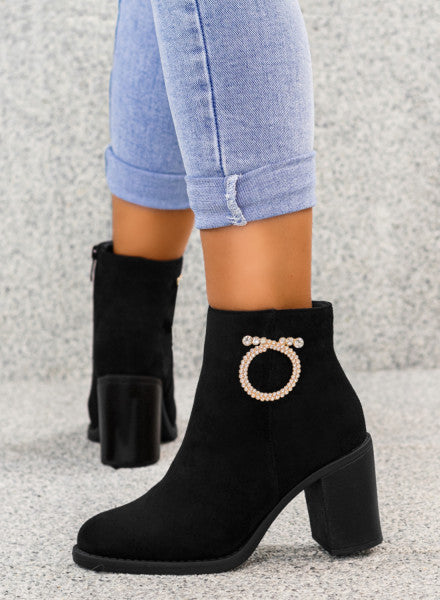 BOTTINES femmes à talon THEA NOIRE