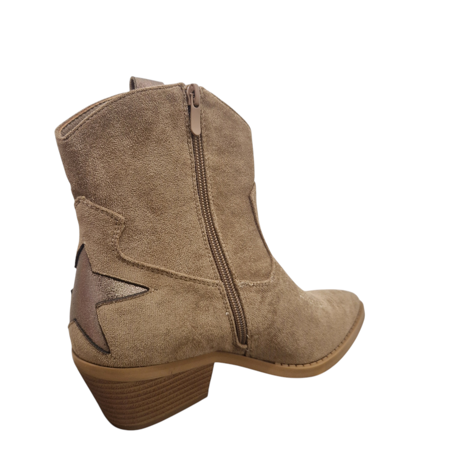 BOTTINES santiags bottillons étoiles SANDRA TAUPE