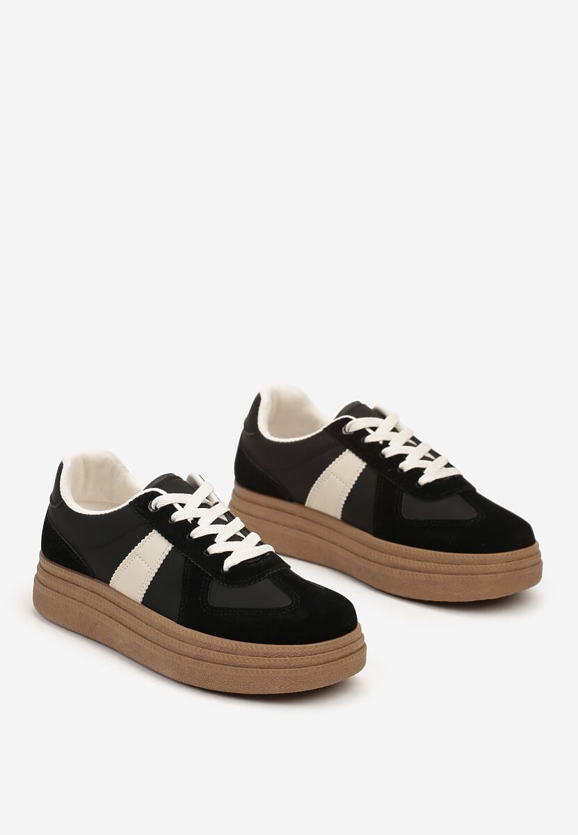 BASKETS femmes plates LAURIANA NOIRE